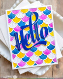 Waffle Flower Waving Hello Word Die