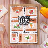 Waffle Flower Postage Collage Seeds Stencil