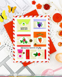 Waffle Flower Postage Collage Seeds Details Stamp Set
