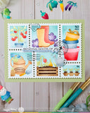Waffle Flower Postage Collage Gardening Stencil