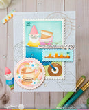 Waffle Flower Postage Collage Seeds Details Stamp Set