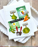 Waffle Flower Postage Collage Seeds Stencil