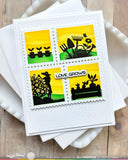 Waffle Flower Postage Collage Garden Silhouettes Stamp Set