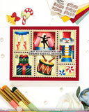 Waffle Flower Postage Collage Nutcracker Stencil