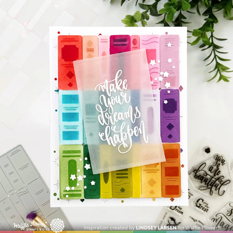 Waffle Flower Bookshelf Panel