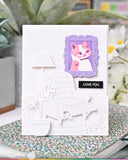 WAFFLE FLOWER X GALINA FILIPPENKO Postage Collage Meow Stencil