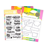 WAFFLE FLOWER Quilted Hug Sentiments Combo