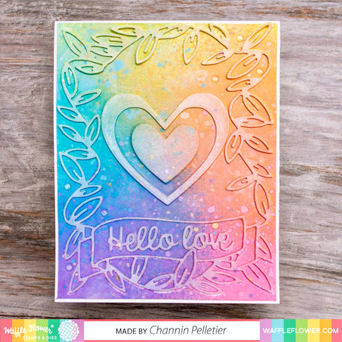 Waffle Flower Nesting Hearts Die