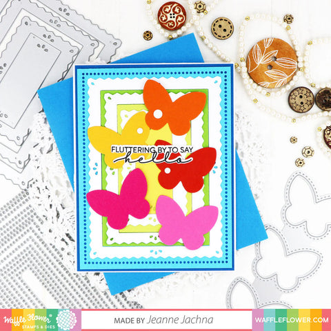 Waffle Flower Nesting Dotted Rectangles Die