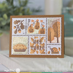 Waffle Flower Stencil, Postage Collage fall