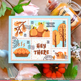 Waffle Flower Stencil, Postage Collage fall