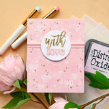 Waffle Flower Print & Script With Love Die