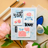 Waffle Flower Print & Script With Love Die