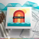 Waffle Flower Postage Collage A6 Die