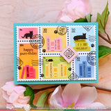 Waffle Flower Postage Collage A6 Die