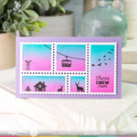 WAFFLE FLOWER X GALINA FILIPPENKO Postage Collage Winter View Stamp Set