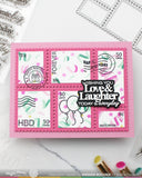 Waffle Flower Confetti Background Stencil