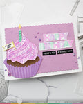 Waffle Flower Overlapping Happy Birthday Die-n-stencil