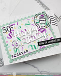 Waffle Flower Confetti Background Stencil