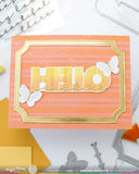 Waffle Flower Overlapping Hello Die-n-stencil