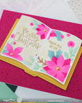 Waffle Flower x Galina Filippenko - Open Book Poinsettia Stencil