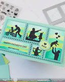 WAFFLE FLOWER X GALINA FILIPPENKO Postage Collage Mom & Dad Details Stamp Set