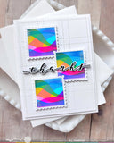 Waffle Flower x Galina Filippenko Square Postage - Wave Stencil