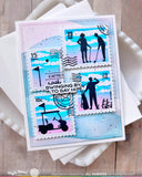 Waffle Flower x Galina Filippenko Postage Collage Golf Silhouettes Stamp Set