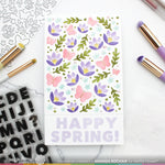Waffle Flower Overlapping Alpha Stamp Set