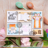 Waffle Flower Die, Postage Collage A7