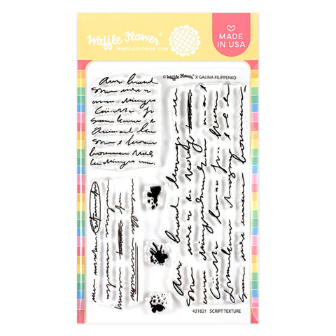 Waffle Flower Clear Stamp, Script Texture