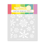 Waffle Flower Stencil, Snowflake Background