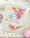 WAFFLE FLOWER Die, Nesting Piercing Fancy Labels