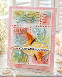Waffle Flower Postage Collage Herb Silhouettes Stamp Set