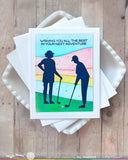 Waffle Flower Die, Golfing Silhouettes