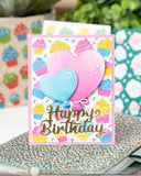 Waffle Flower Die, Heart Balloons