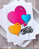Waffle Flower Die, Heart Balloons