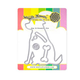 Waffle Flower Dog Silhouette Dies