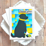 Waffle Flower Dog Silhouette Dies
