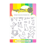 Waffle Flower Postage Collage Dog Silhouettes Dies