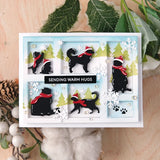 Waffle Flower Postage Collage Dog Silhouettes Dies