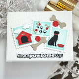 Waffle Flower Postage Collage Dog Silhouettes Dies