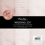 Paper Rose Wedding Joy Foil Rose Gold 6x6 Paper