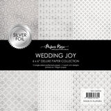 Paper Rose Wedding Joy Foil Silver 6x6 Paper
