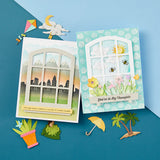 Spellbinders Coastal Escape View Etched Dies from the Windows with a View Collection by Tina Smith