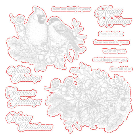 Honey Bee Winter Song - Honey Cuts - Coordinating Dies