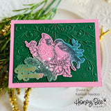 Honey Bee Winter Song - 6"x 6" Rubber Cling Stamp Set