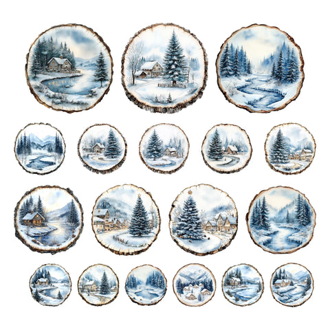 Simply Stated Forever Frost Wood Slices Ephemera
