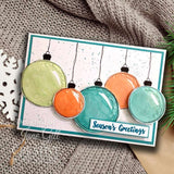 Woodware Clear Singles Paintable Baubles Circles 4 in x 6 in Stamp Set