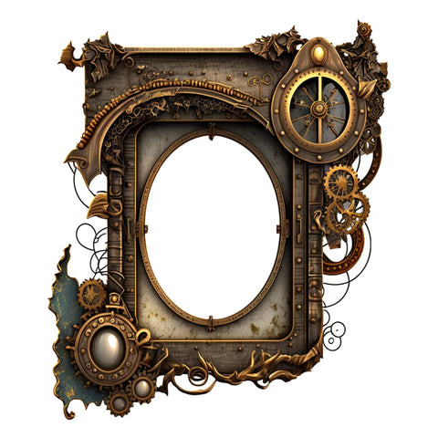 Simply Stated - Steampunk City 12x12 Die Cut Wreath